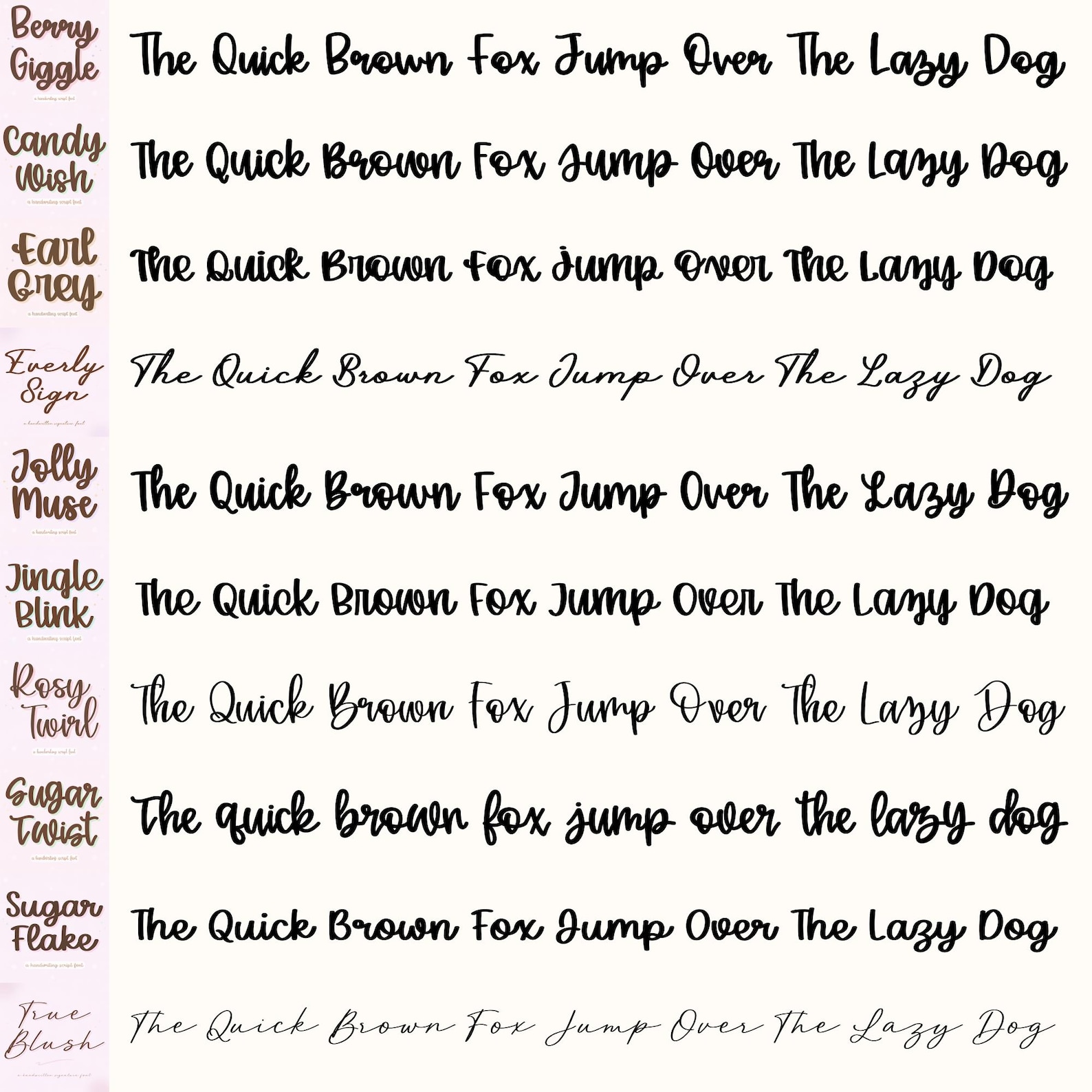 50 Script Fonts Bundle Vol.1 – Hand Lettered, Bouncy & Calligraphy ...