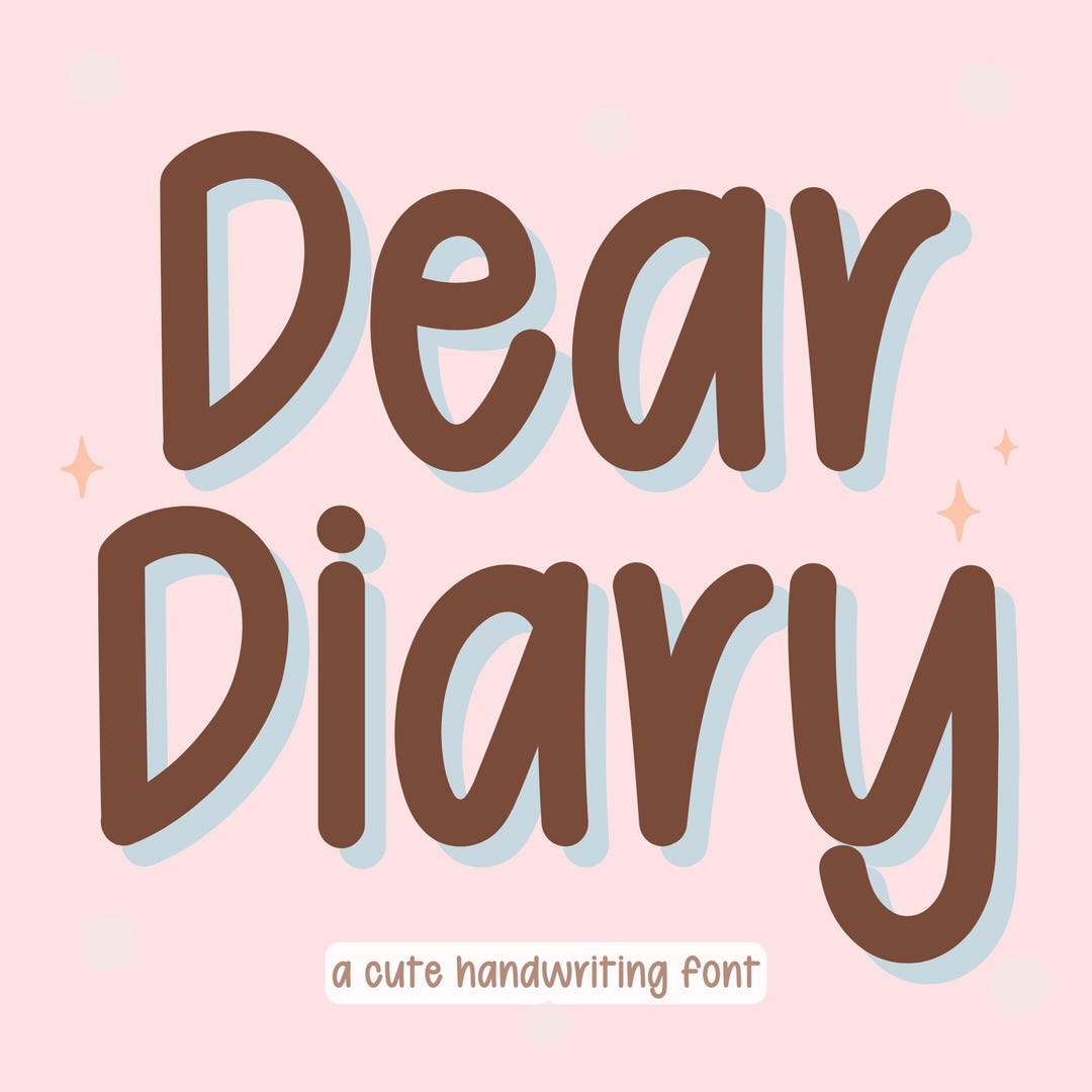 Dear Diary – Handwritten Font for Digital Planners, Goodnotes & Cricut ...