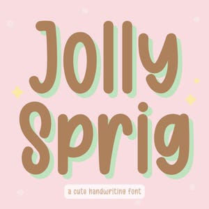 Handwriting Font, Handwritten Font, Neat Font, Cute Font, Goodnotes Font, Digital Planner Font, iPad fonts, Procreate Font, Jolly Sprig