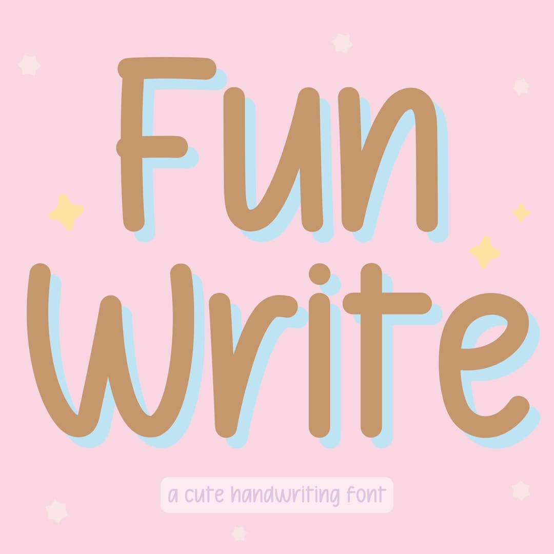 Fun Write – Handwriting Font for Digital Planners, Goodnotes & Cricut ...