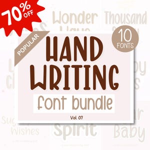 Handwriting Fonts Bundle, Handwritten Fonts, Neat fonts, Goodnotes fonts, Digital planner fonts, iPad fonts, Procreate Font, Back to school