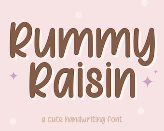 Rummy Raisin – Handwriting Font for Digital Planners, Goodnotes & Cricut Writing Projects