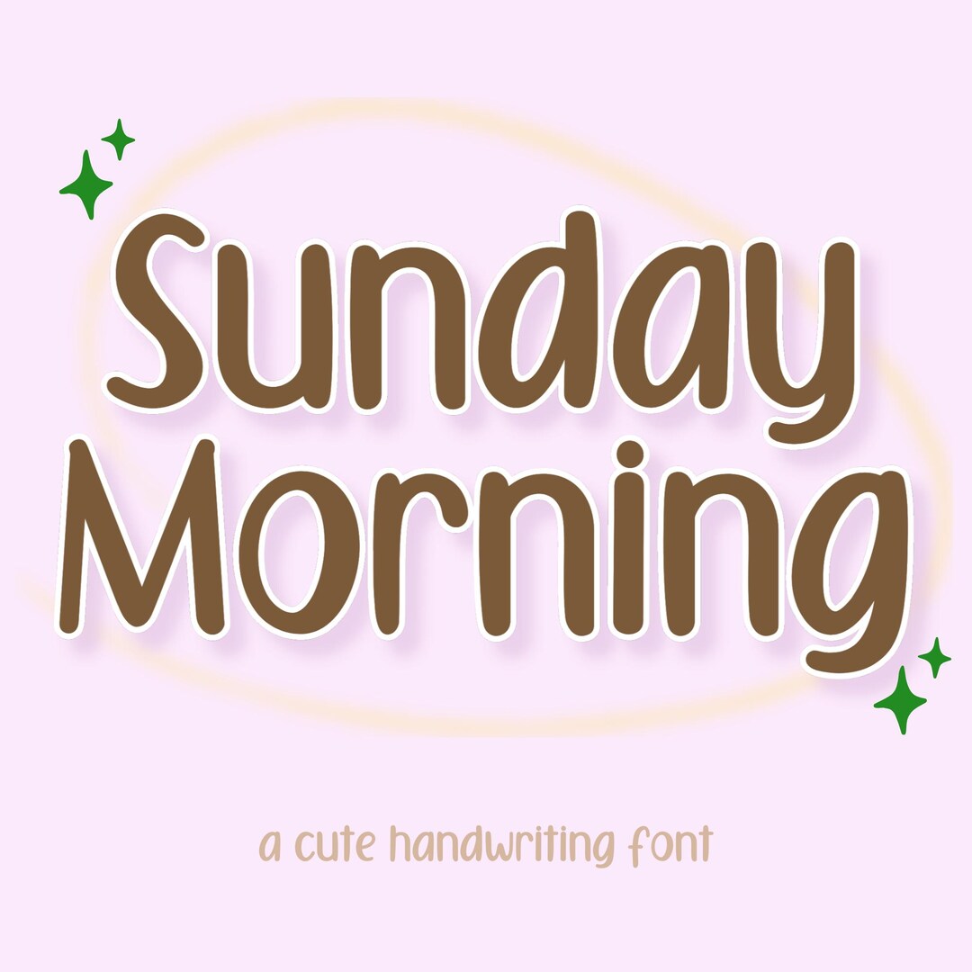 Sunday Morning – Handwritten Brush Font for Digital Planners, Goodnotes ...