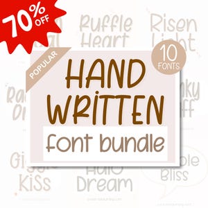 Handwriting Fonts Bundle, Handwritten Fonts, Neat fonts, Goodnotes fonts, Digital planner fonts, iPad fonts, Procreate Font, Back to school