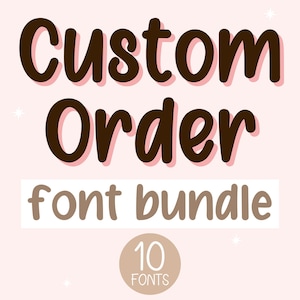 Custom Font Bundle – Choose Your Favorite Fonts for Digital Planners, Goodnotes & Cricut Projects