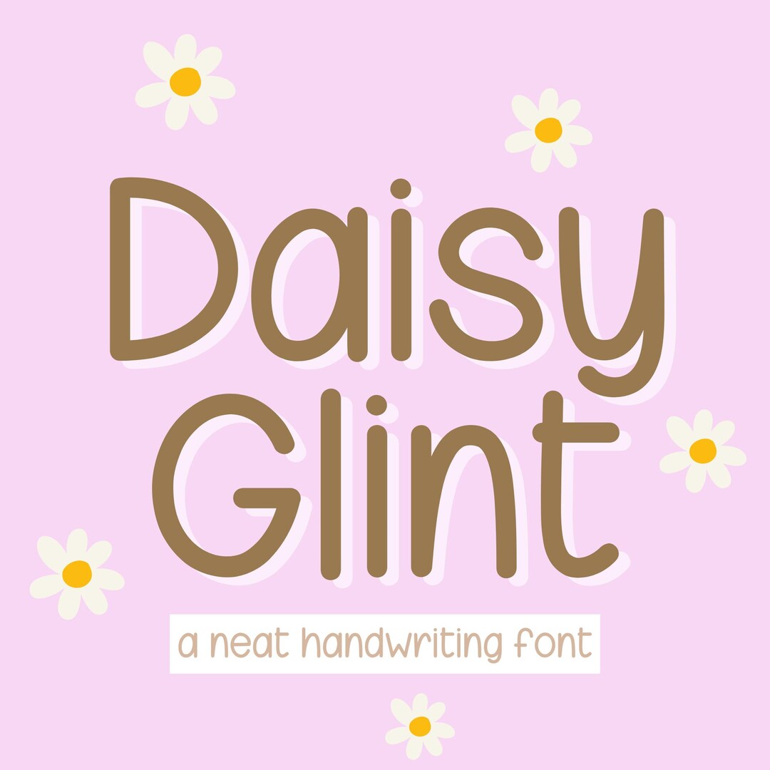 Daisy Glint – Handwriting Font for Digital Planners, Goodnotes & Cricut ...