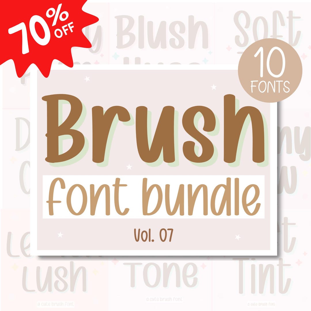 Brush Bundle Vol.7 – 10 Handwritten Fonts for Digital Planners ...