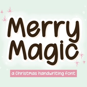Police d'écriture manuscrite de Noël, police manuscrite, police soignée, police mignonne, police Goodnotes, police d'agenda numérique, police iPad, police de notes, Merry Magic