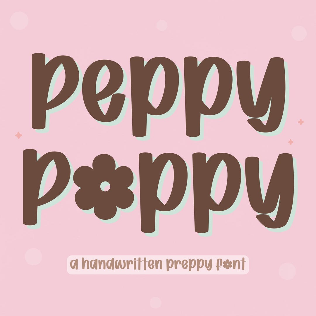 Peppy Poppy – Preppy Handwriting Font for Digital Planner, Goodnotes ...
