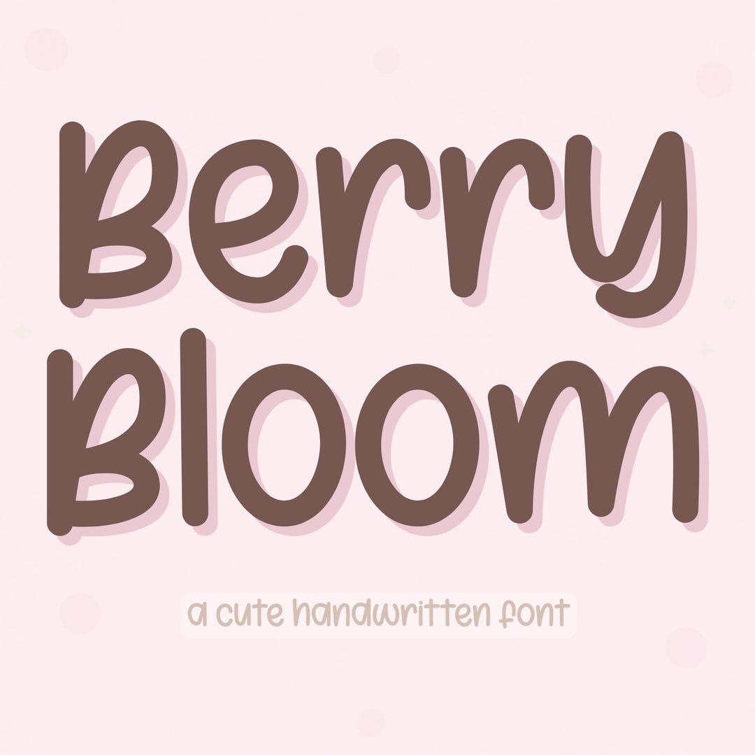 Berry Bloom – Handwriting Font for Digital Planners, Goodnotes & Cricut ...