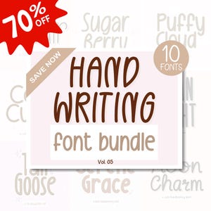 Handwriting Fonts Bundle, Handwritten Fonts, Neat fonts, Goodnotes fonts, Digital planner fonts, iPad fonts, Procreate Font, Back to school