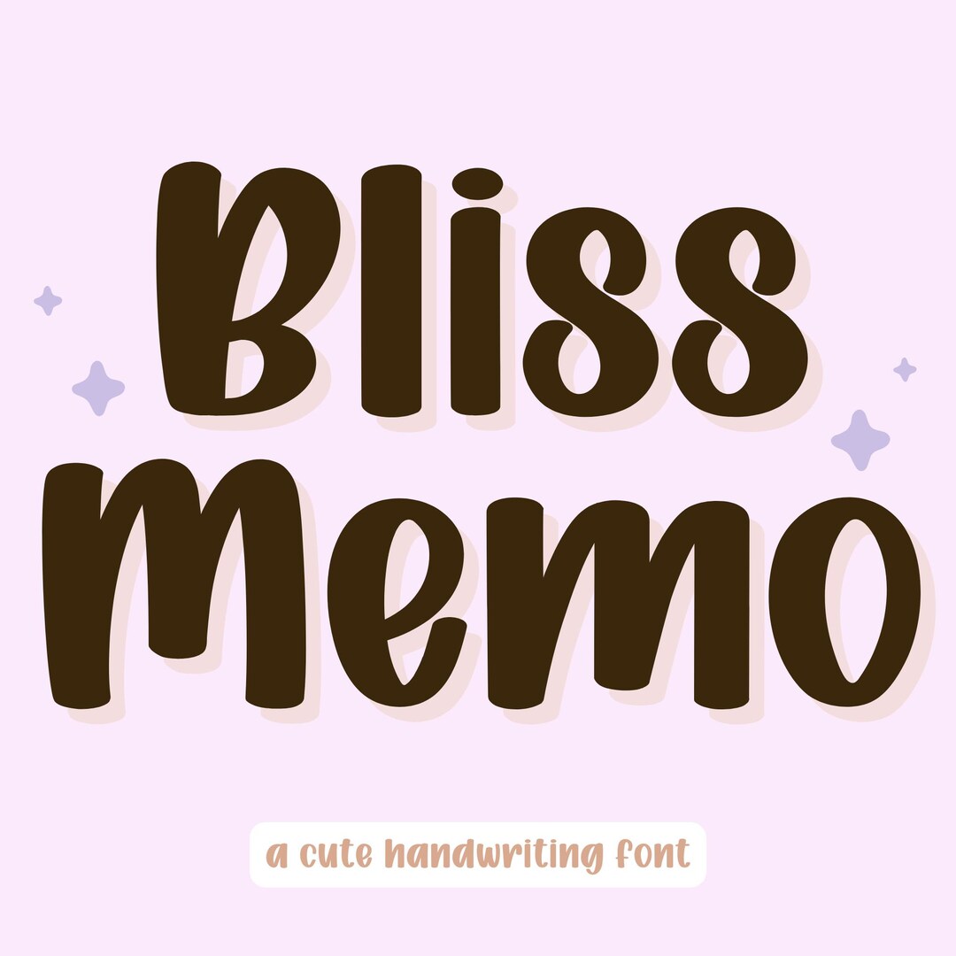 Bliss Memo – Handwritten Brush Font for Digital Planners, Goodnotes ...