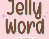 Jelly Word – Handwritten Font for Digital Planners, Goodnotes & Cricut Writing Projects