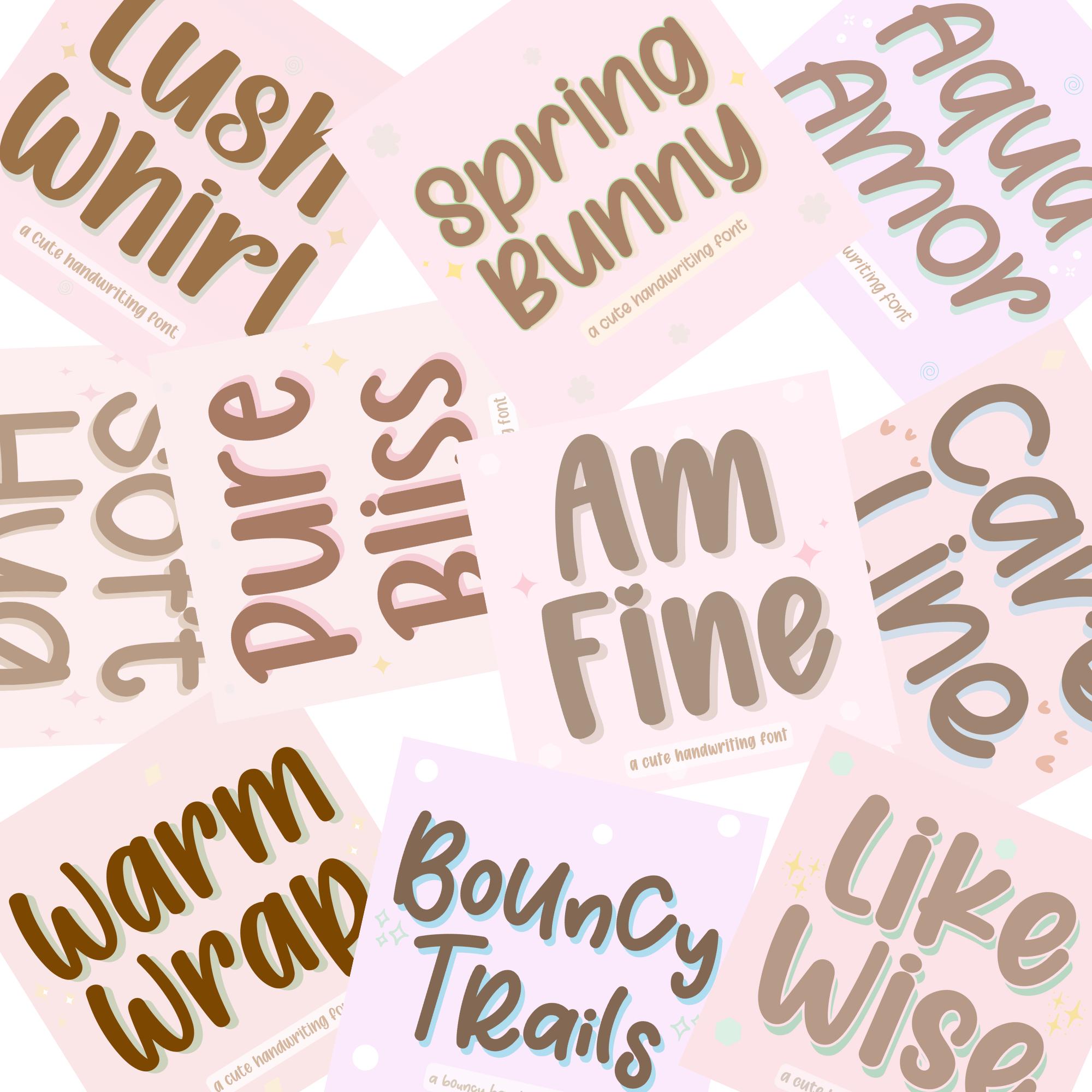 20 Handwritten Font Bundle Vol.8 – Handwriting Fonts for Digital ...
