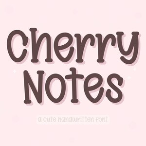 Cherry Notes – Handgeschriebene Serifenschrift für digitale Planer, Goodnotes & Cricut-Schreibprojekte