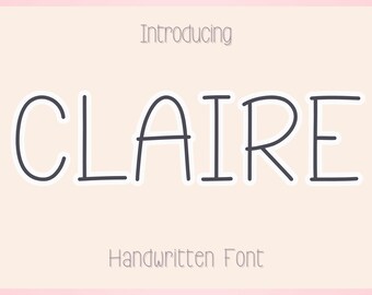 Claire – Handwritten Font for Digital Planners, Goodnotes & Cricut Writing Projects