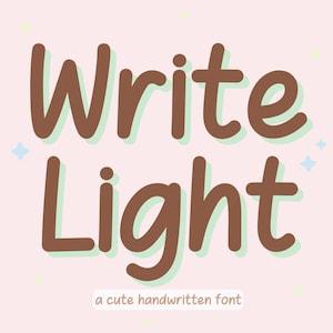 Handwriting Font, Handwritten Font, Neat Font, Cute Font, Goodnotes Font, Digital Planner Font, iPad fonts, Procreate Font, Write Light
