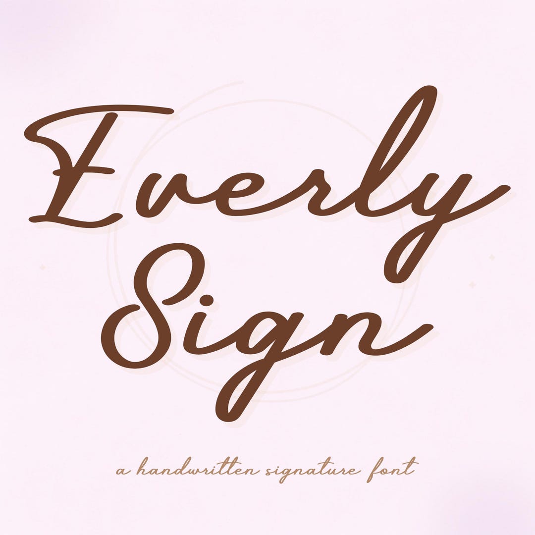 Everly Sign – Signature Logo Font for Branding, Modern Hand Lettered ...