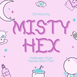 Misty Hex – Halloween Handwritten Font for Digital Planners, Goodnotes & Cricut Writing Projects