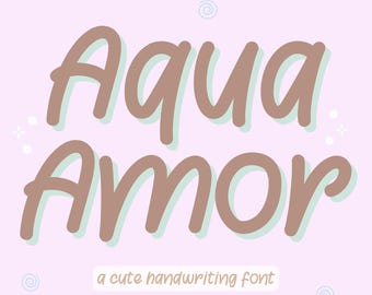 Aqua Amor – odręczny krój pisma do planerów cyfrowych, Goodnotes i projektów pisemnych Cricut