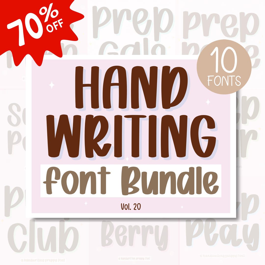 Handwriting Font Bundle Vol.20 – 10 Handwritten Fonts for Digital ...