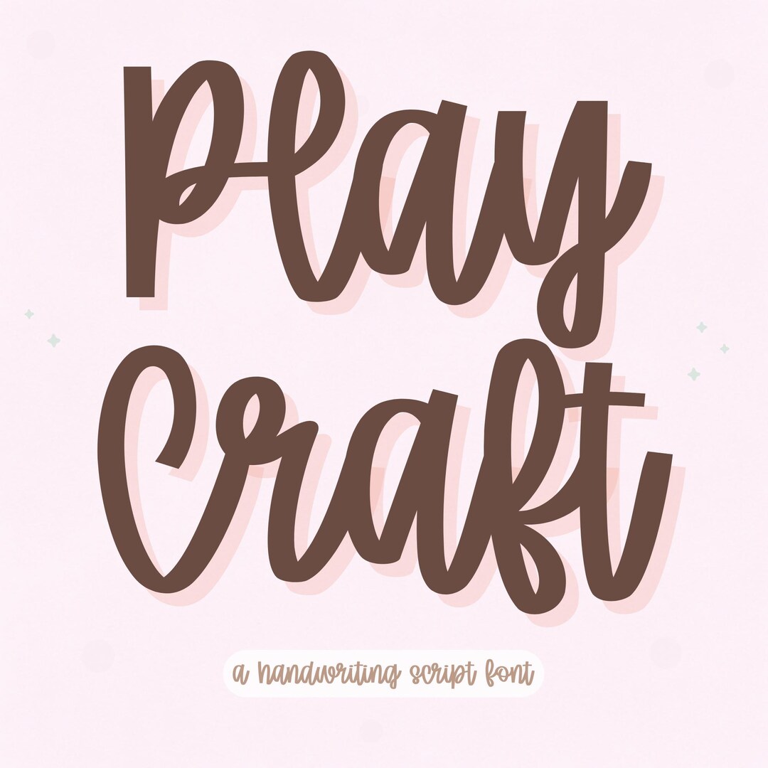 Play Craft – Handwritten Script Font With Bouncy Cursive Brush Style ...
