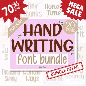 Handwriting Fonts Bundle, Handwritten Fonts, Neat fonts, Goodnotes fonts, Digital planner fonts, iPad fonts, Procreate Font, Back to school