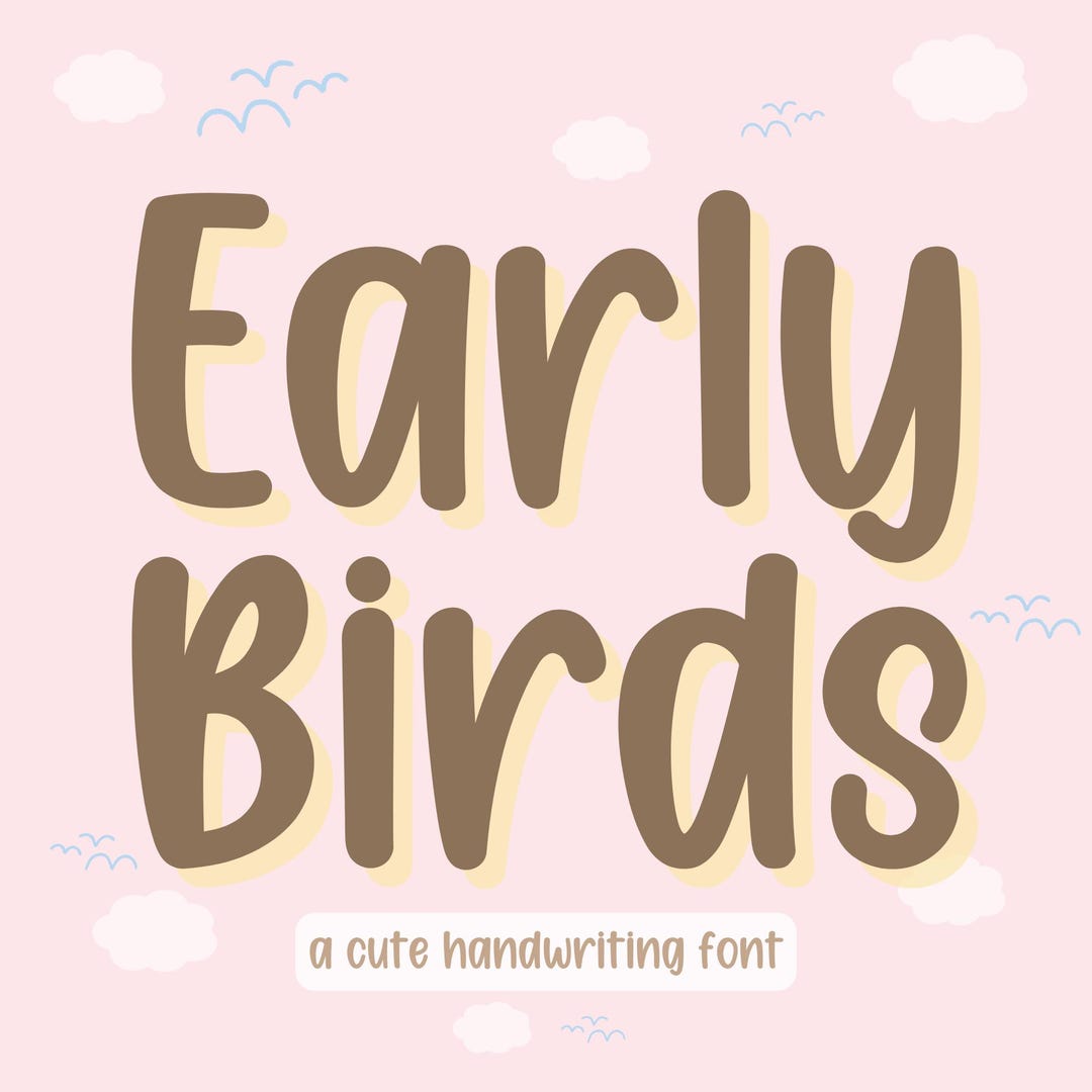 Early Birds – Handwritten Brush Font for Digital Planners, Goodnotes ...