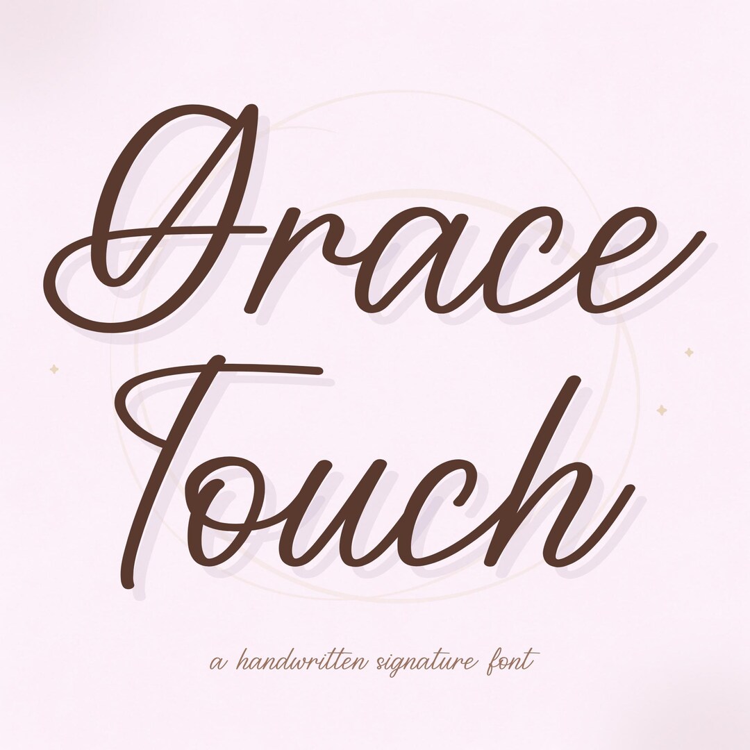 Grace Touch – Signature Logo Font for Branding, Modern Hand Lettered ...