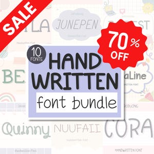 Handwriting Fonts Bundle, Handwritten Fonts, Neat fonts, Goodnotes fonts, Digital planner fonts, iPad fonts, Procreate Font, Back to school