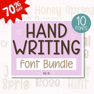 Handwriting Fonts Bundle, Handwritten fonts, Neat fonts, Goodnotes fonts, Digital planner fonts, iPad font, Procreate Font, Study notes font