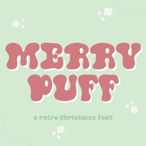 Merry Puff – Christmas Retro Font for Digital Planners, Goodnotes & Cricut Projects