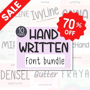 Handwriting Fonts Bundle, Handwritten Fonts, Neat fonts, Goodnotes fonts, Digital planner fonts, iPad fonts, Procreate Font, Back to school