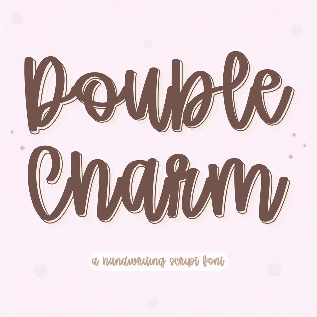 Double Charm – Handwritten Script Font With Bouncy Cursive Brush Style ...