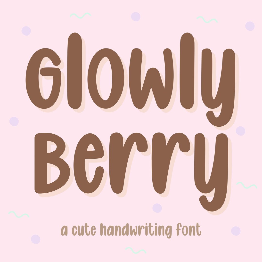 Glowly Berry – Handwritten Brush Font for Digital Planners, Goodnotes ...
