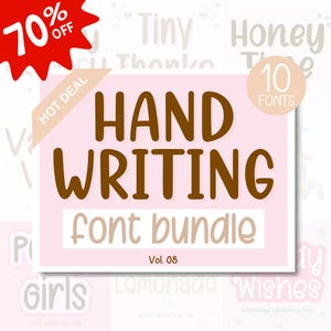Handwriting Fonts Bundle, Handwritten Fonts, Neat fonts, Goodnotes fonts, Digital planner fonts, iPad fonts, Procreate Font, Back to school