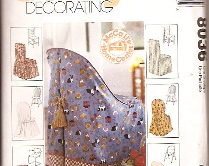 Mccalls 8036 Chair Covers Sewing Pattern UNCUT Etsy