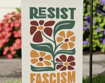 Resist Fascism Sign, Resist Fascism Flag, Anti-Trump Garden Flags, Yard Flag, Garden Signs, Yard Sign, Banner, 0340