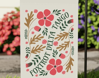 Foxtrot Delta Tango Sign, Foxtrot Delta Tango Flag, Foxtrot Delta Tango Yard Sign, Anti-Trump Garden Flags, Yard Flag, Garden Signs, 0305