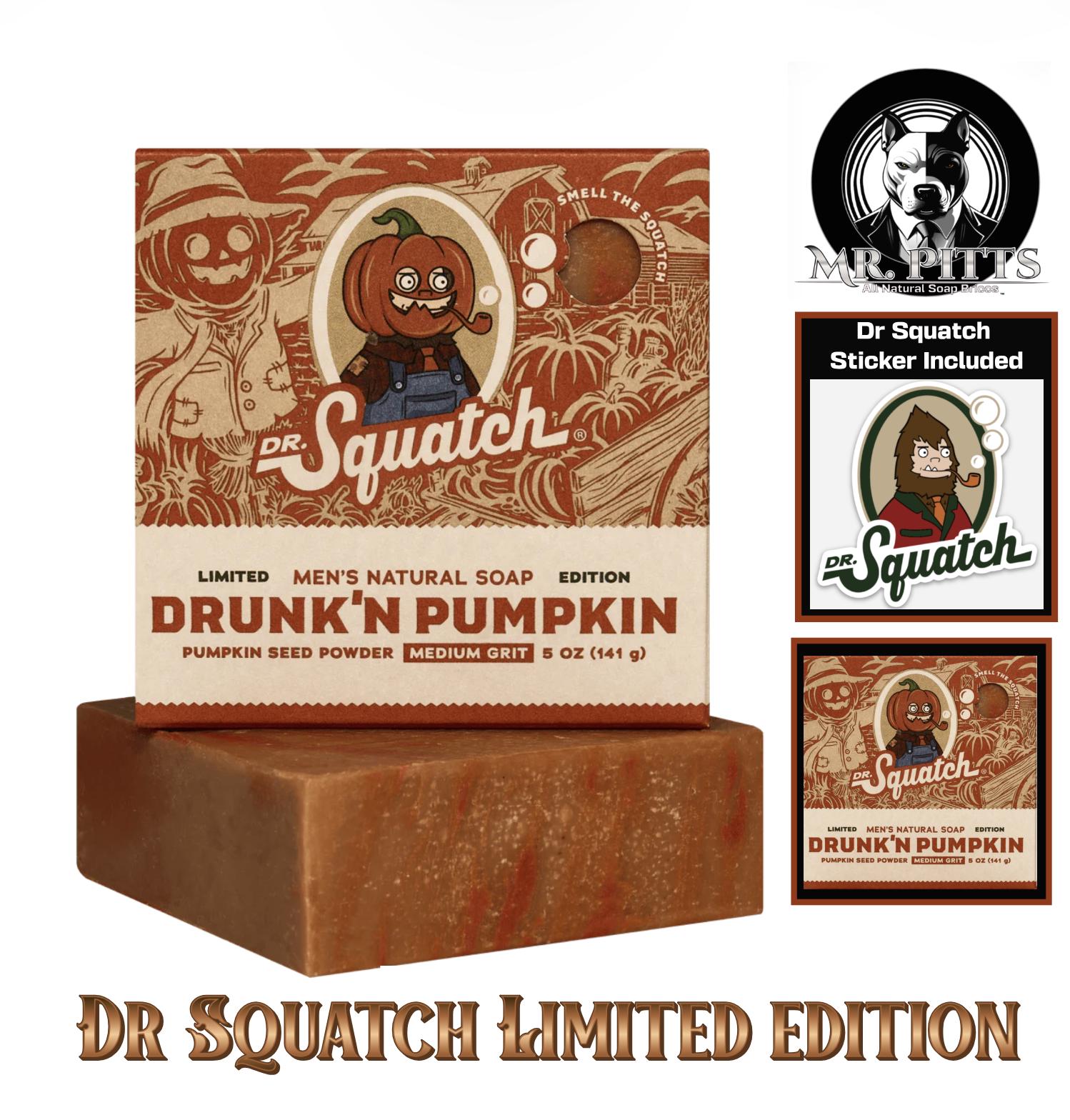 New! Dr. Squatch - Drunk'n Pumpkin- Limited Edition Halloween Soap Bar! - FREE STICKER! -