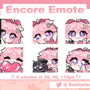 Encore Emote Pack『Twitch/Discord/Youtube』/ Wuthering Waves Emotes / Stream Emotes / Discord Stickers and Emotes
