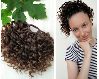 Short curly hair extensions discount