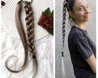 Blonder synthetischer Zopf, unordentlicher Zopf auf einem Haarband,  Haarverlngerung, Fake Single Zopf, temporre Haarverlngerung - Etsy  Schweiz