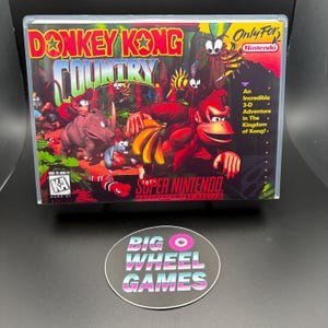 Donkey Kong Country (Super Nintendo) Custom Game Case with Artwork - Brand New!