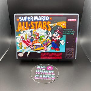 Super Mario All-Stars (Super Nintendo) Custom Game Case with Artwork - Brand New!