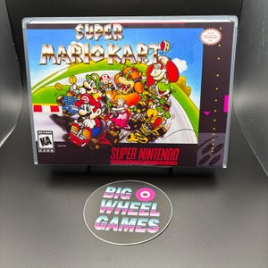 Super Mario Kart (Super Nintendo) Custom Game Case with Artwork - Brand New!