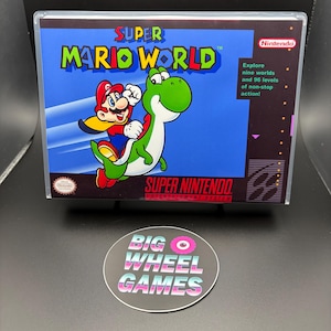 Super Mario World (Super Nintendo) Custom Game Case with Artwork - Brand New!