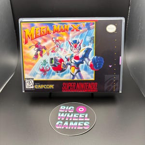 Mega Man X 3 (Super Nintendo) Custom Game Case with Artwork - Brand New!