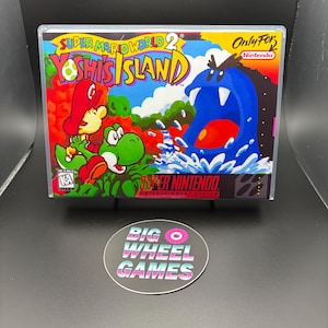 Super Mario World 2: Yoshi&#39;s Island (Super Nintendo) Custom Game Case with Artwork - Brand New!