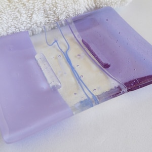 Fused Glass Soap Dish in Lavender by BPRDesigns